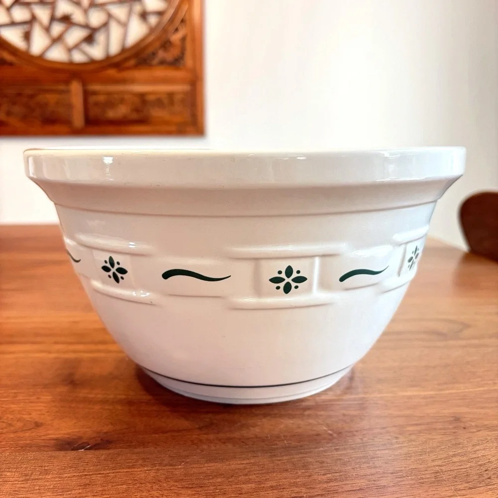 Longaberger Pottery Green Woven Traditions Large 10